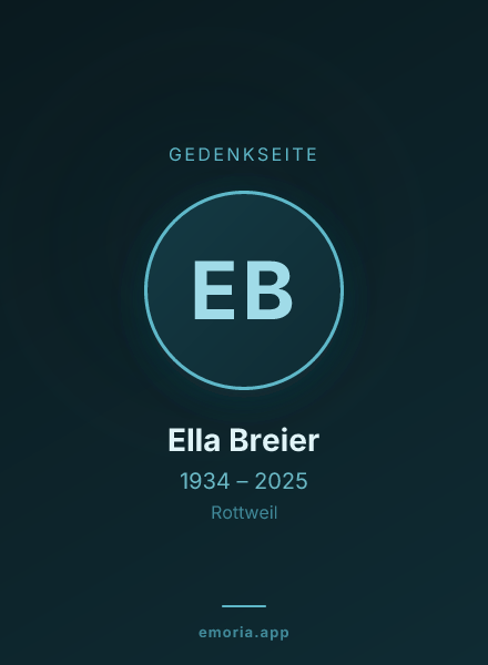 Gedenkportrait von Ella Breier