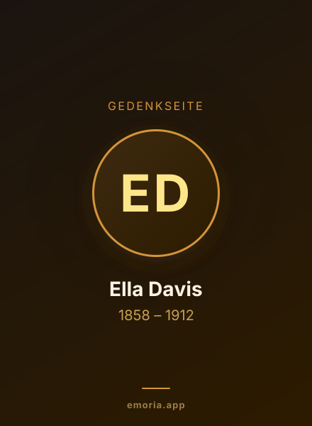 Gedenkportrait von Ella Davis
