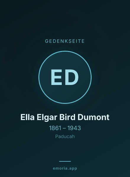 Gedenkportrait von Ella Elgar Bird Dumont