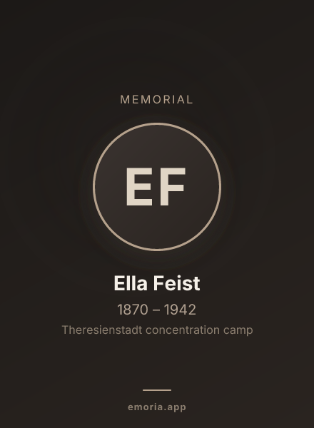 Memorial portrait of Ella Feist