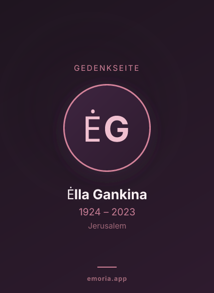 Gedenkportrait von Ėlla Gankina