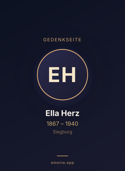 Gedenkportrait von Ella Herz