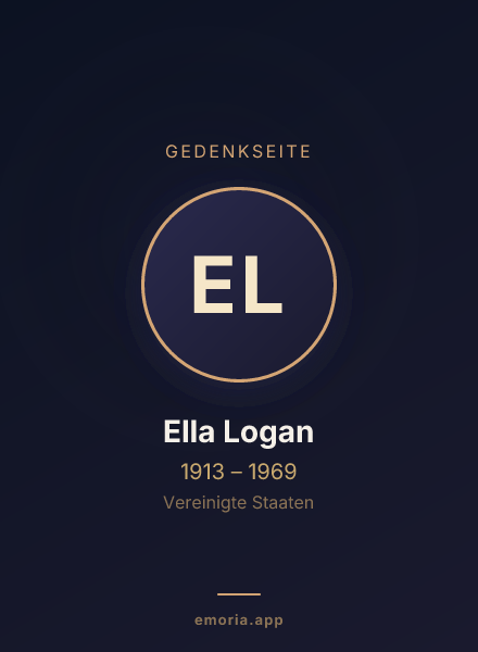 Gedenkportrait von Ella Logan