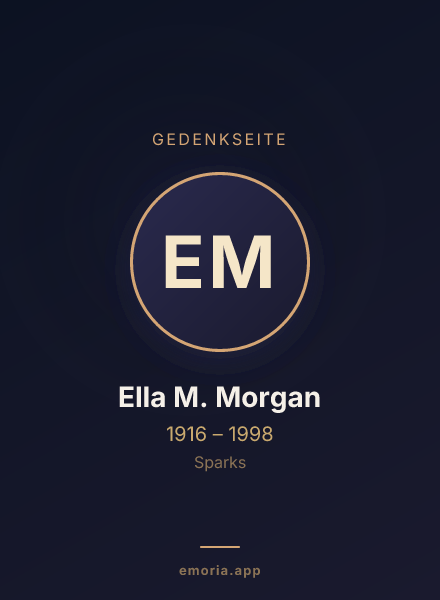 Gedenkportrait von Ella M. Morgan
