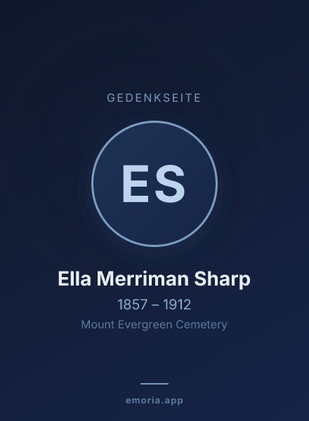 Gedenkportrait von Ella Merriman Sharp
