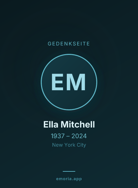 Gedenkportrait von Ella Mitchell