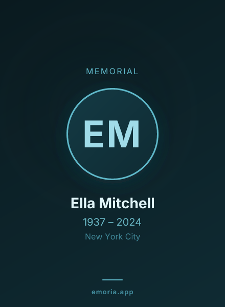 Memorial portrait of Ella Mitchell