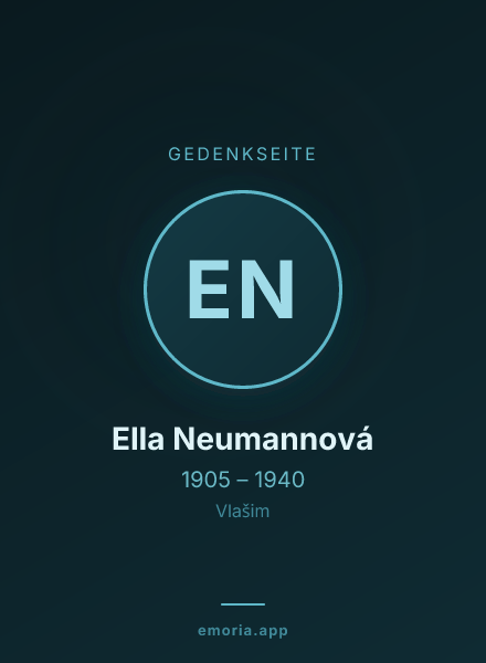 Gedenkportrait von Ella Neumannová