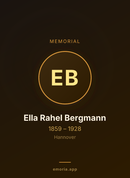 Memorial portrait of Ella Rahel Bergmann