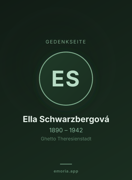 Gedenkportrait von Ella Schwarzbergová