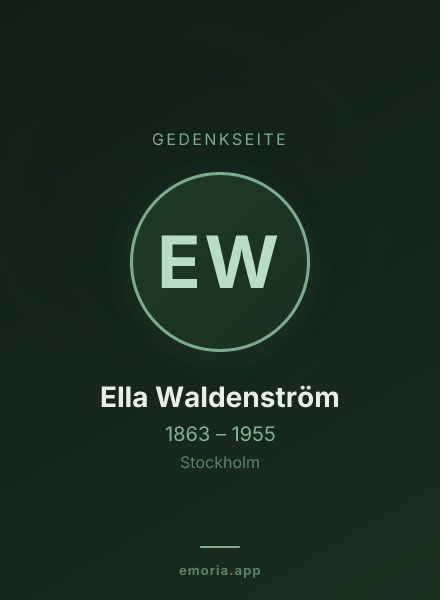 Gedenkportrait von Ella Waldenström