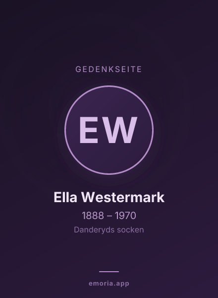 Gedenkportrait von Ella Westermark
