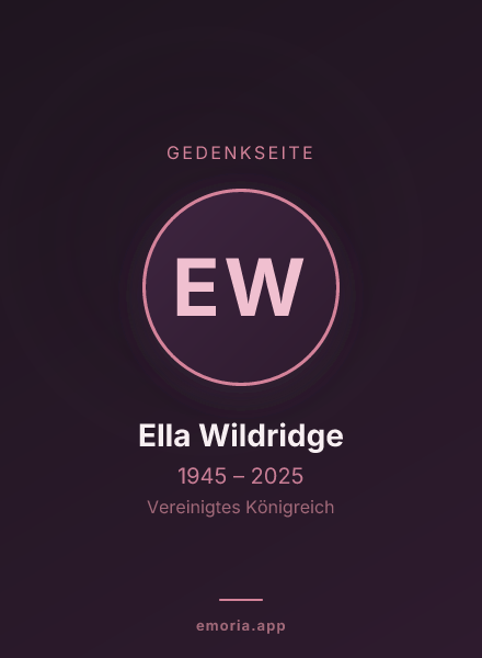Gedenkportrait von Ella Wildridge