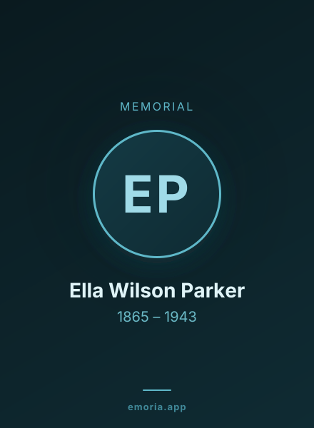 Memorial portrait of Ella Wilson Parker