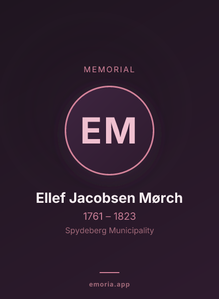 Memorial portrait of Ellef Jacobsen Mørch
