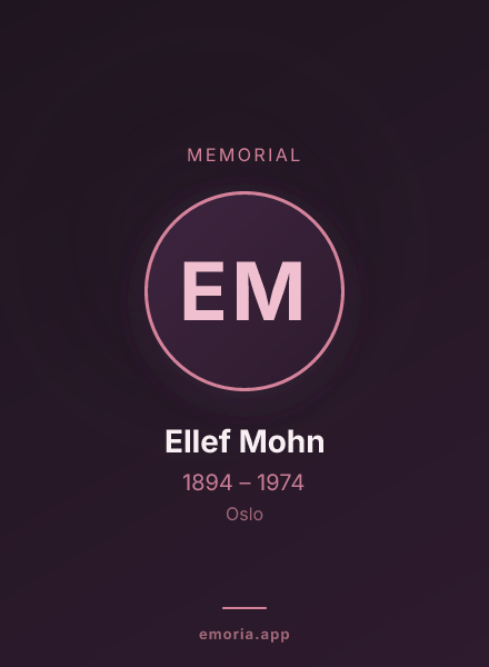 Memorial portrait of Ellef Mohn