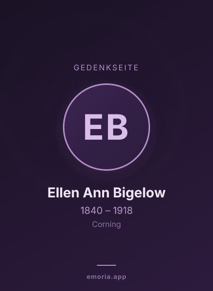Gedenkportrait von Ellen Ann Bigelow