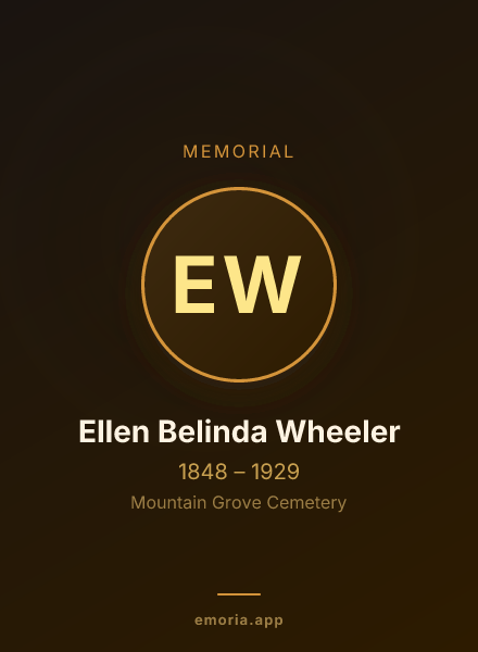 Memorial portrait of Ellen Belinda Wheeler
