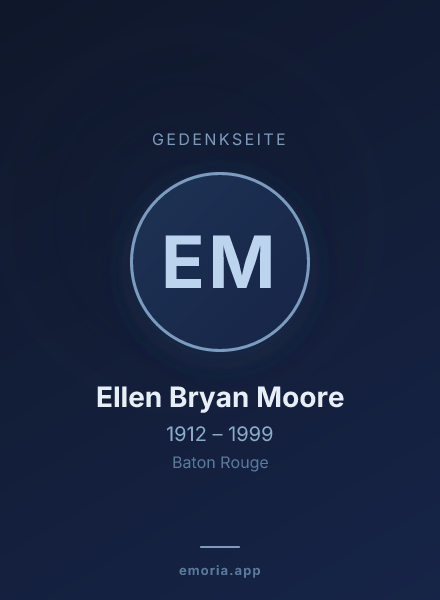 Gedenkportrait von Ellen Bryan Moore
