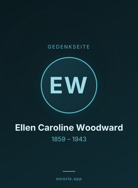 Gedenkportrait von Ellen Caroline Woodward