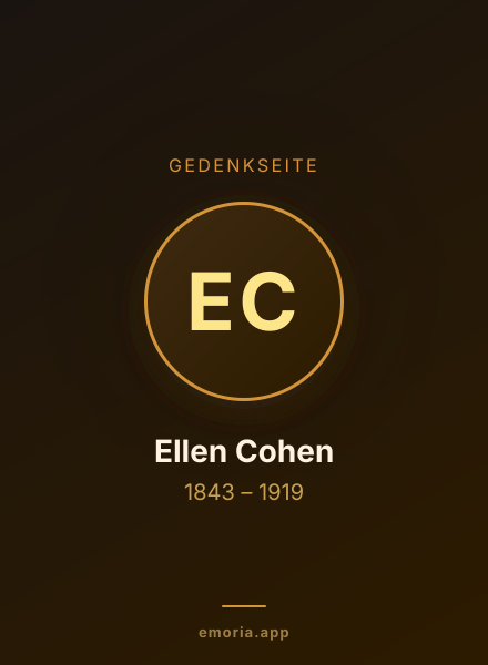 Gedenkportrait von Ellen Cohen