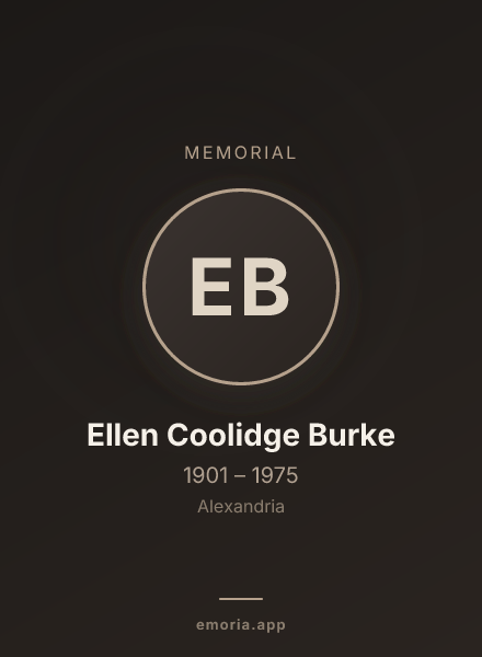 Memorial portrait of Ellen Coolidge Burke