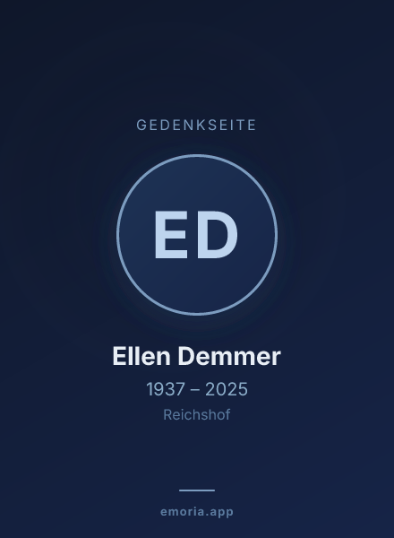 Gedenkportrait von Ellen Demmer