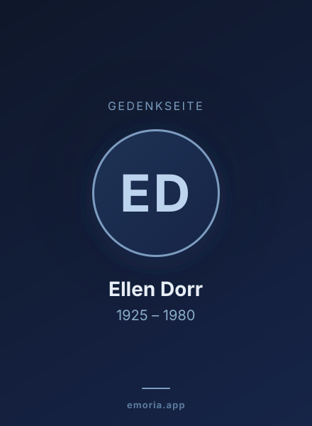 Gedenkportrait von Ellen Dorr