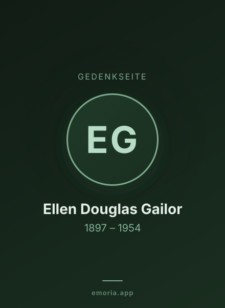 Gedenkportrait von Ellen Douglas Gailor