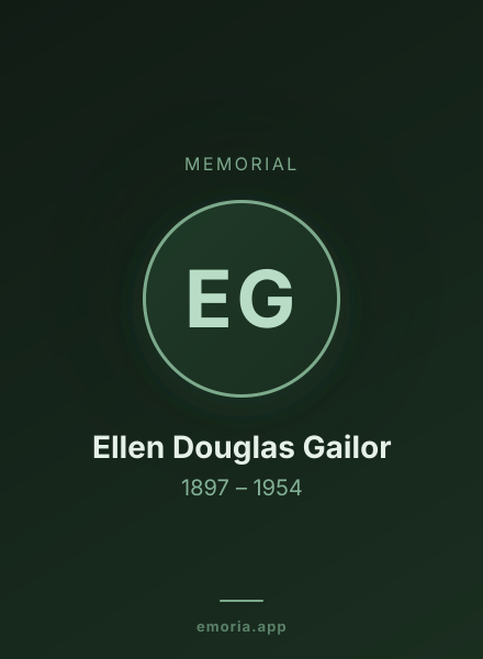 Memorial portrait of Ellen Douglas Gailor