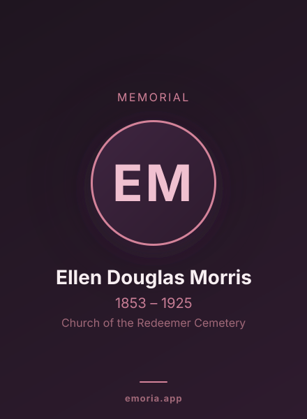 Memorial portrait of Ellen Douglas Morris