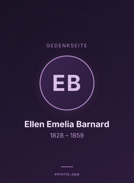 Gedenkportrait von Ellen Emelia Barnard