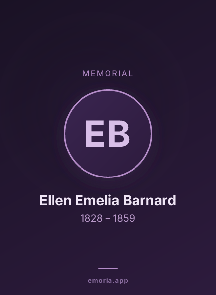 Memorial portrait of Ellen Emelia Barnard