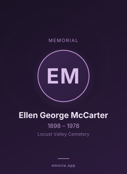 Memorial portrait of Ellen George McCarter
