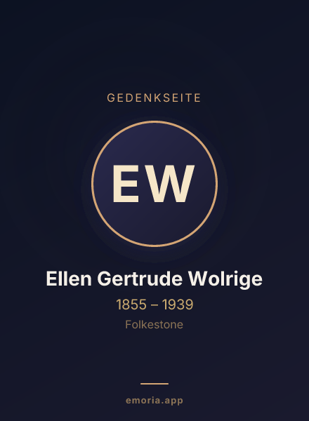 Gedenkportrait von Ellen Gertrude Wolrige