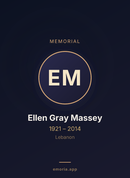 Memorial portrait of Ellen Gray Massey
