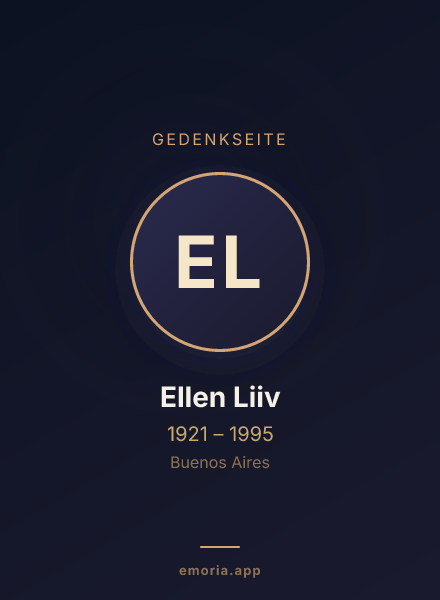 Gedenkportrait von Ellen Liiv