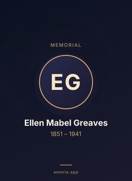 Memorial portrait of Ellen Mabel Greaves