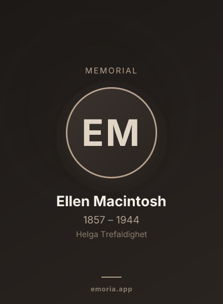 Memorial portrait of Ellen Macintosh