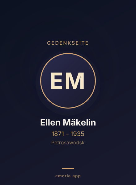 Gedenkportrait von Ellen Mäkelin