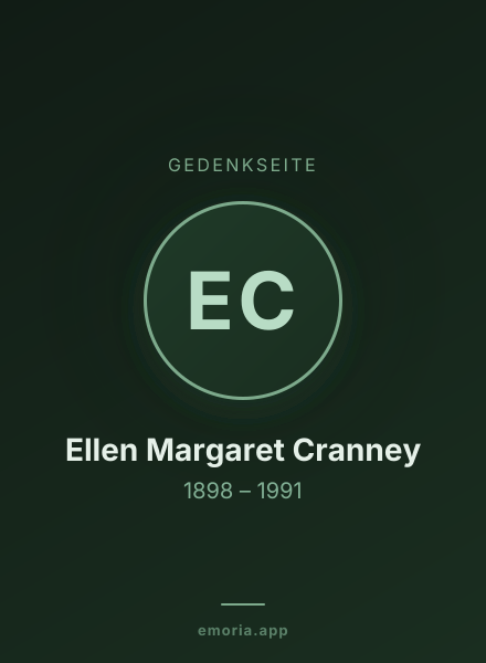 Gedenkportrait von Ellen Margaret Cranney