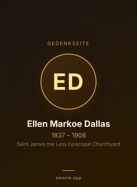 Gedenkportrait von Ellen Markoe Dallas