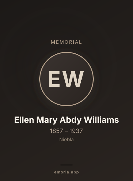 Memorial portrait of Ellen Mary Abdy Williams