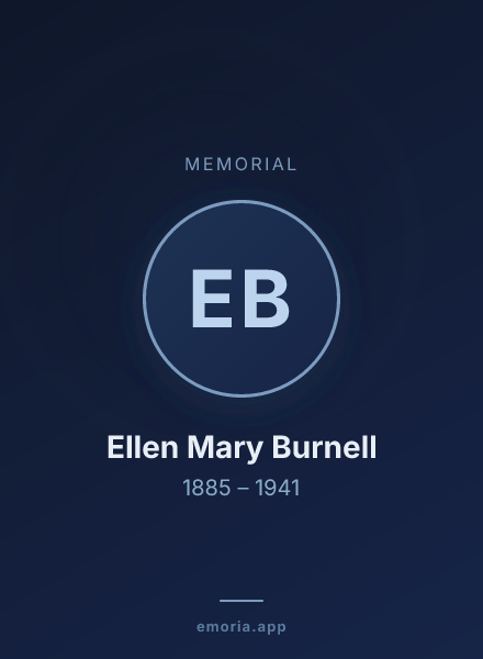 Memorial portrait of Ellen Mary Burnell