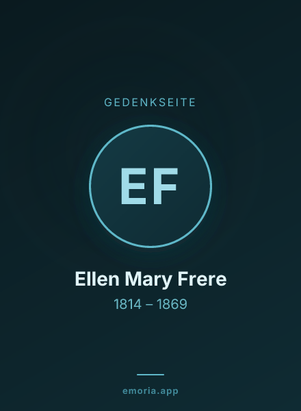 Gedenkportrait von Ellen Mary Frere