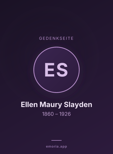 Gedenkportrait von Ellen Maury Slayden