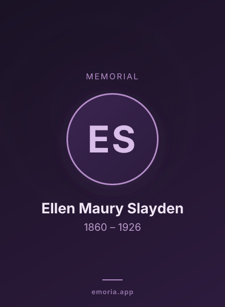 Memorial portrait of Ellen Maury Slayden