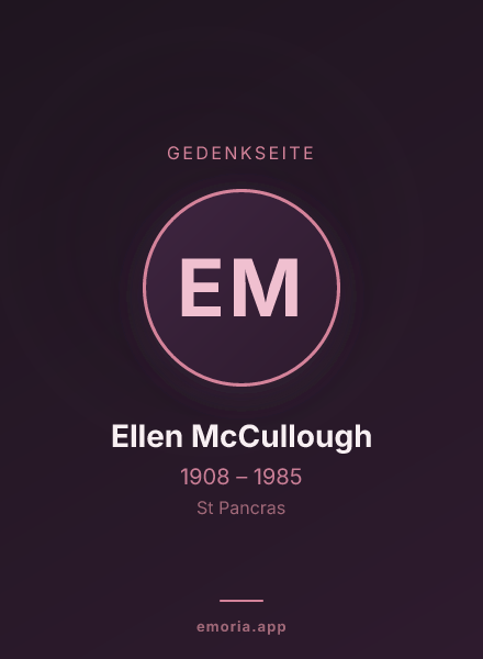 Gedenkportrait von Ellen McCullough