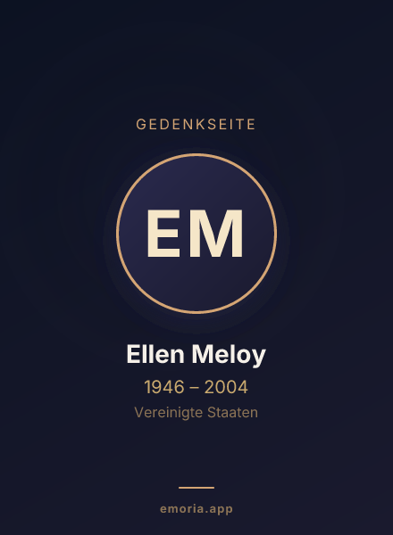 Gedenkportrait von Ellen Meloy