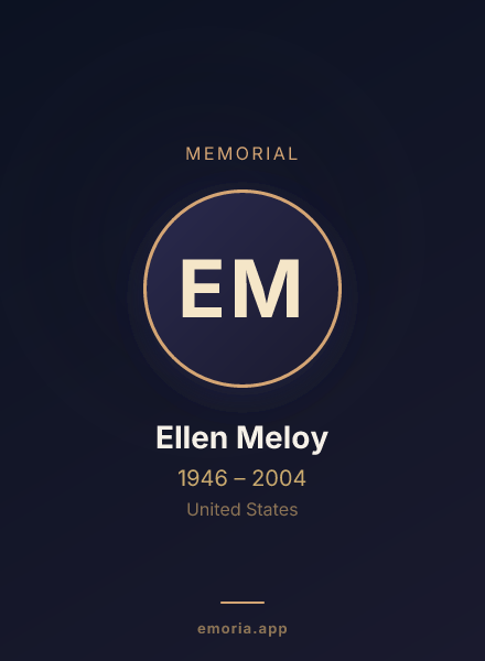 Memorial portrait of Ellen Meloy